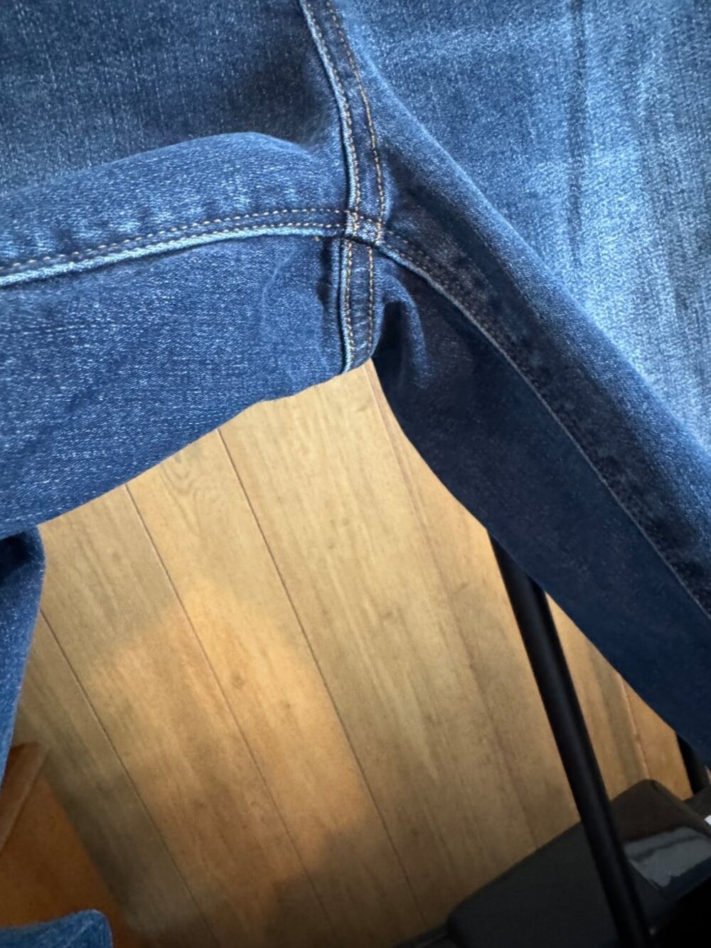 Spanx Distressed Denim Leggings Medium Pull-On High Rise Jeans/Blue - Picture 14 of 16
